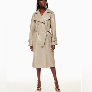 Aritzia leather trench Babaton
